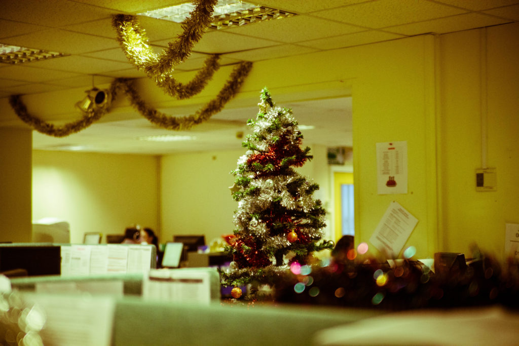 Chrismas tree in a office